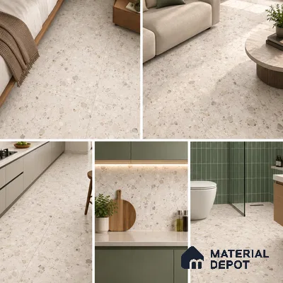 TL 00836 Lavish Ceramics Merkland Bianco Double Carving 1200 x 600 mm Matte Finish Tile | Random Designs