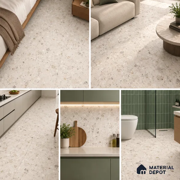 TL 00836 Lavish Ceramics Merkland Bianco Double Carving 1200 x 600 mm Matte Finish Tile | Random Designs
