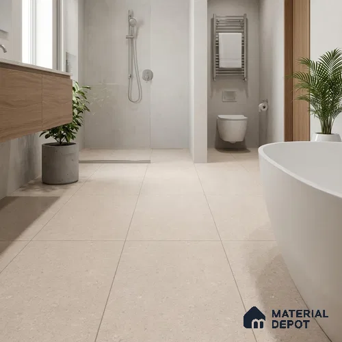 Terrazzo Wall & Floor Tile TL 00845 Lavish Ceramics Muse Crema 1200 x 600 mm Tile - 9 mm | Random Designs
