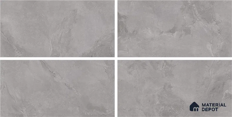 Cement Look Wall & Floor Matte Finish Grey Vitrified Tile | TL 00853 4 ft x 2 ft - 9 mm | Suitable For Living Room, Hall & Study