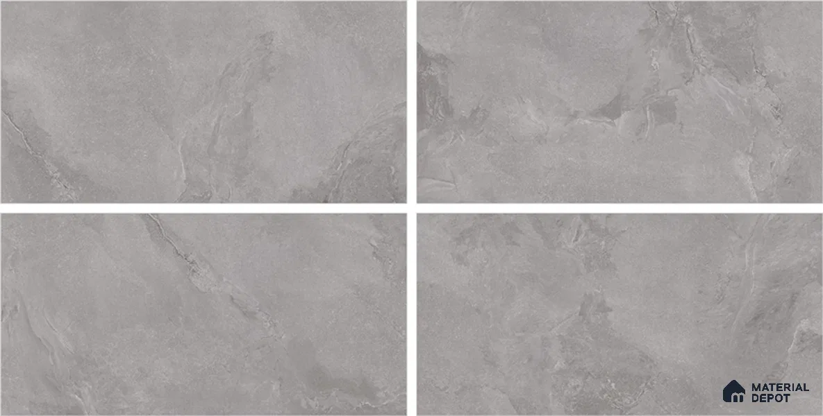 Cement Look Wall & Floor Matte Finish Grey Vitrified Tile | TL 00853 4 ft x 2 ft - 9 mm | Suitable For Living Room, Hall & Study