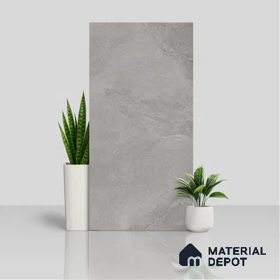 Cement Look Wall & Floor Matte Finish Grey Vitrified Tile | TL 00853 4 ft x 2 ft - 9 mm | Suitable For Living Room, Hall & Study