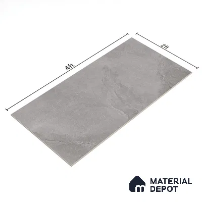Cement Look Wall & Floor Matte Finish Grey Vitrified Tile | TL 00853 4 ft x 2 ft - 9 mm | Suitable For Living Room, Hall & Study