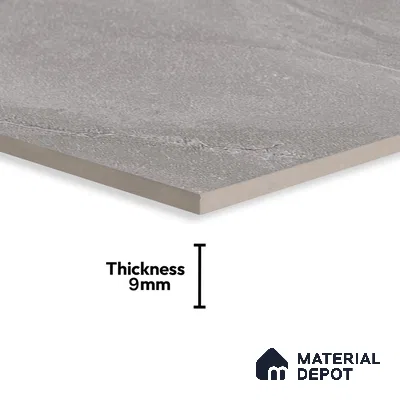 Cement Look Wall & Floor Matte Finish Grey Vitrified Tile | TL 00853 4 ft x 2 ft - 9 mm | Suitable For Living Room, Hall & Study