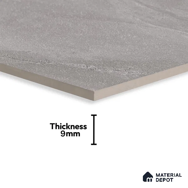 Cement Look Wall & Floor Matte Finish Grey Vitrified Tile | TL 00853 4 ft x 2 ft - 9 mm | Suitable For Living Room, Hall & Study