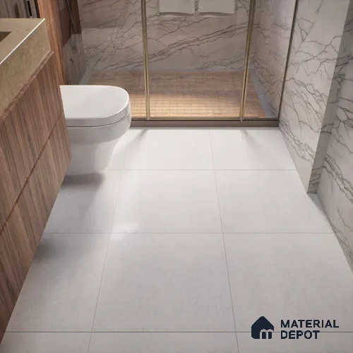 TL 00862 Rock Bianco 2 ft x 2 ft Matte Finish Tile - 9 mm | Suitable for Living Room, Bedroom, Bathroom | Random Designs