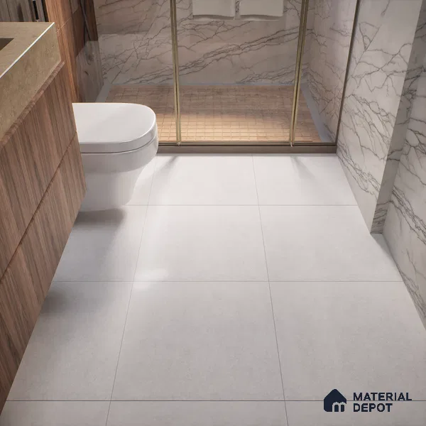 TL 00862 Rock Bianco 2 ft x 2 ft Matte Finish Tile - 9 mm | Suitable for Living Room, Bedroom, Bathroom | Random Designs