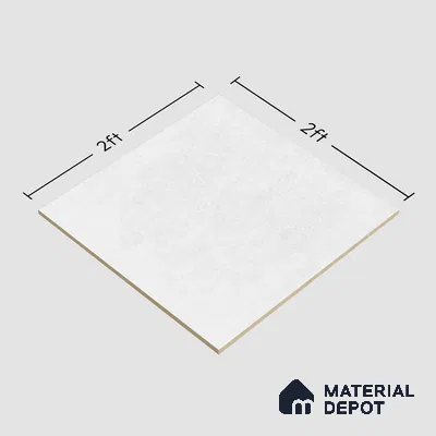 TL 00862 Rock Bianco 2 ft x 2 ft Matte Finish Tile - 9 mm | Suitable for Living Room, Bedroom, Bathroom | Random Designs