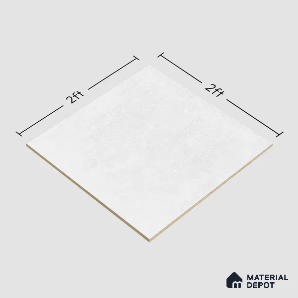 TL 00862 Rock Bianco 2 ft x 2 ft Matte Finish Tile - 9 mm | Suitable for Living Room, Bedroom, Bathroom | Random Designs