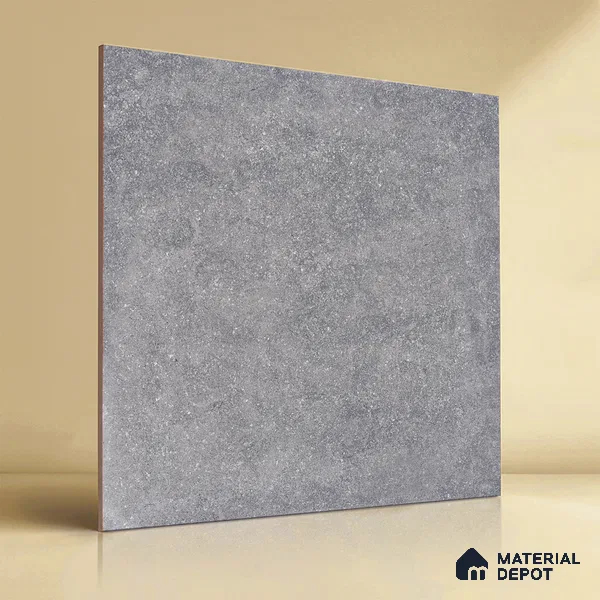 Stone Floor Tile TL 00863 Rock Grey 2 ft x 2 ft Matte Finish Vitrified Tile - 9 mm  | Suitable For Bathroom, Terrace & Balcony
