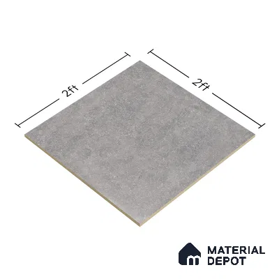 Stone Floor Tile TL 00863 Rock Grey 2 ft x 2 ft Matte Finish Vitrified Tile - 9 mm  | Suitable For Bathroom, Terrace & Balcony