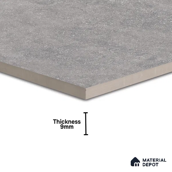 Stone Floor Tile TL 00863 Rock Grey 2 ft x 2 ft Matte Finish Vitrified Tile - 9 mm  | Suitable For Bathroom, Terrace & Balcony