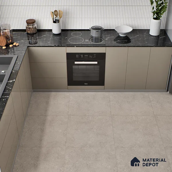 Stone Floor Tile TL 00864 Marina Smoke 2 ft x 2 ft Matte Finish Vitrified Tile - 9 mm | Suitable For Bathroom, Terrace & Balcony