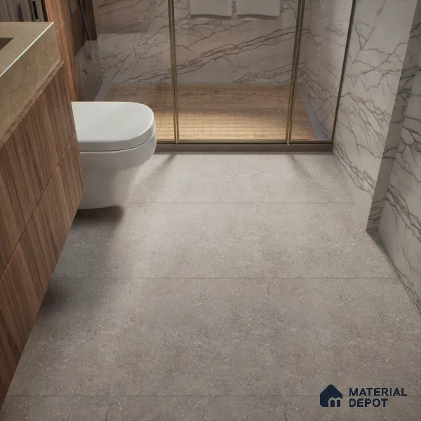 Stone Floor Tile TL 00864 Marina Smoke 2 ft x 2 ft Matte Finish Vitrified Tile - 9 mm | Suitable For Bathroom, Terrace & Balcony