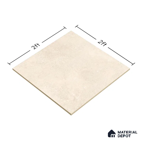 TL 00866 Marina Crema Punch 2 ft x 2 ft Matte Finish Tile - 9 mm | Suitable for Living Room, Bedroom, Bathroom | Random Designs