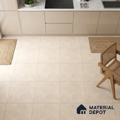 TL 00866 Marina Crema Punch 2 ft x 2 ft Matte Finish Tile - 9 mm | Suitable for Living Room, Bedroom, Bathroom (Sample)