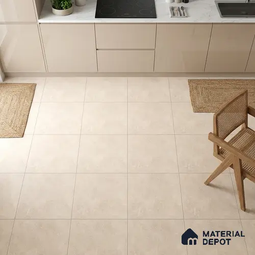 TL 00866 Marina Crema Punch 2 ft x 2 ft Matte Finish Tile - 9 mm | Suitable for Living Room, Bedroom, Bathroom