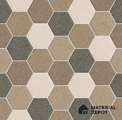 Parking Floor Tile TL 00872 C Beige & Cream | 16 x 16 inch | Anti Skid Matte Finish Heavy Duty Vitrified Tile - 12 mm | Suitable For Outdoor, Terrace, Balcony | Pattern Alignment May Vary | 2-3 mm Spacer is Mandatory
