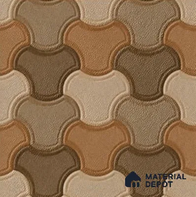 Parking Floor Tile TL 00876 A Chocolate Brown | 16 x 16 inch | Anti Skid Matte Finish Heavy Duty Vitrified Tile - 12 mm | Suitable For Outdoor, Terrace, Balcony | Pattern Alignment May Vary | 2-3 mm Spacer is Mandatory