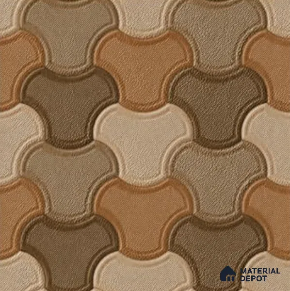 Parking Floor Tile TL 00876 A Chocolate Brown | 16 x 16 inch | Anti Skid Matte Finish Heavy Duty Vitrified Tile - 12 mm | Suitable For Outdoor, Terrace, Balcony | Pattern Alignment May Vary | 2-3 mm Spacer is Mandatory
