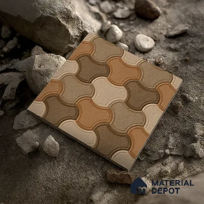 Parking Floor Tile TL 00876 A Chocolate Brown | 16 x 16 inch | Anti Skid Matte Finish Heavy Duty Vitrified Tile - 12 mm | Suitable For Outdoor, Terrace, Balcony | Pattern Alignment May Vary | 2-3 mm Spacer is Mandatory