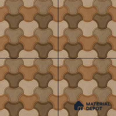 Parking Floor Tile TL 00876 A Chocolate Brown | 16 x 16 inch | Anti Skid Matte Finish Heavy Duty Vitrified Tile - 12 mm | Suitable For Outdoor, Terrace, Balcony | Pattern Alignment May Vary | 2-3 mm Spacer is Mandatory