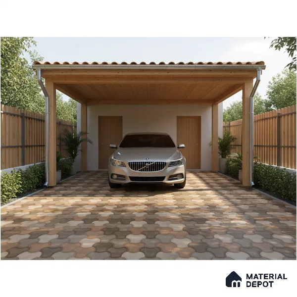 Parking Floor Tile TL 00876 A Chocolate Brown | 16 x 16 inch | Anti Skid Matte Finish Heavy Duty Vitrified Tile - 12 mm | Suitable For Outdoor, Terrace, Balcony (Sample)