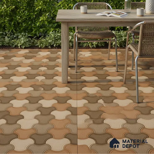 Parking Floor Tile TL 00876 A Chocolate Brown | 16 x 16 inch | Anti Skid Matte Finish Heavy Duty Vitrified Tile - 12 mm | Suitable For Outdoor, Terrace, Balcony | Pattern Alignment May Vary | 2-3 mm Spacer is Mandatory