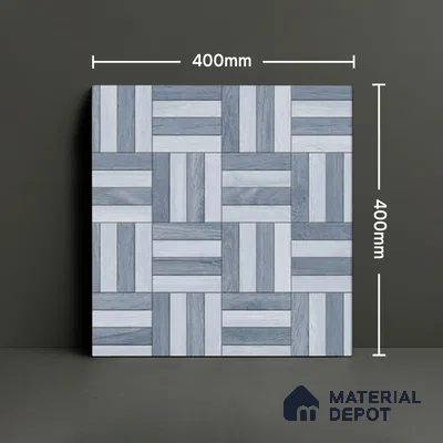 Parking Floor Tile TL 00879 B Foggy Grey | 16 x 16 inch | Anti Skid Matte Finish Heavy Duty Vitrified Tile - 12 mm | Suitable For High Traffic Areas, Terrace, Balcony | Pattern Alignment May Vary | 2-3 mm Spacer is Mandatory