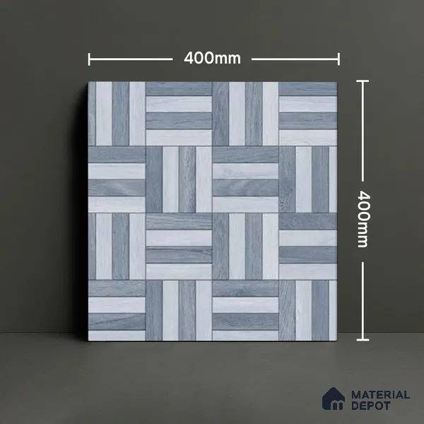 Parking Floor Tile TL 00879 B Foggy Grey | 16 x 16 inch | Anti Skid Matte Finish Heavy Duty Vitrified Tile - 12 mm | Suitable For High Traffic Areas, Terrace, Balcony | Pattern Alignment May Vary | 2-3 mm Spacer is Mandatory