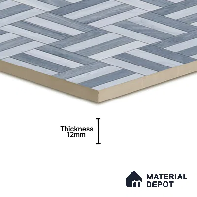 Parking Floor Tile TL 00879 B Foggy Grey | 16 x 16 inch | Anti Skid Matte Finish Heavy Duty Vitrified Tile - 12 mm | Suitable For High Traffic Areas, Terrace, Balcony | Pattern Alignment May Vary | 2-3 mm Spacer is Mandatory