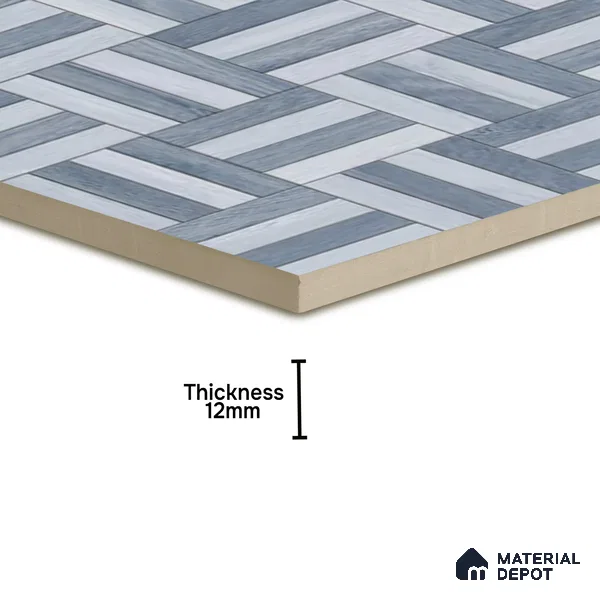 Parking Floor Tile TL 00879 B Foggy Grey | 16 x 16 inch | Anti Skid Matte Finish Heavy Duty Vitrified Tile - 12 mm | Suitable For High Traffic Areas, Terrace, Balcony | Pattern Alignment May Vary | 2-3 mm Spacer is Mandatory