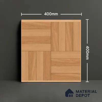 Parking Floor Tile TL 00880 Beige | 16 x 16 inch | Anti Slip Matte Finish Heavy Duty Vitrified Tile - 12 mm | Suitable For High Traffic Areas, Terrace, Balcony | Pattern Alignment May Vary | 2-3 mm Spacer is Mandatory