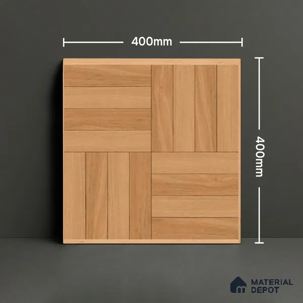 Parking Floor Tile TL 00880 Beige | 16 x 16 inch | Anti Slip Matte Finish Heavy Duty Vitrified Tile - 12 mm | Suitable For High Traffic Areas, Terrace, Balcony | Pattern Alignment May Vary | 2-3 mm Spacer is Mandatory