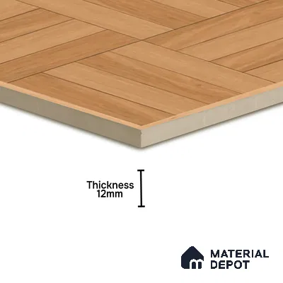 Parking Floor Tile TL 00880 Beige | 16 x 16 inch | Anti Slip Matte Finish Heavy Duty Vitrified Tile - 12 mm | Suitable For High Traffic Areas, Terrace, Balcony | Pattern Alignment May Vary | 2-3 mm Spacer is Mandatory