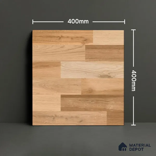 Parking Floor Tile TL 00881 Latte Beige | 16 x 16 inch | Anti Slip Matte Finish Heavy Duty Vitrified Tile - 12 mm | Suitable For High Traffic Areas, Terrace, Balcony | Pattern Alignment May Vary | 2-3 mm Spacer is Mandatory