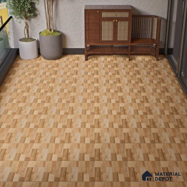 Parking Floor Tile TL 00881 Latte Beige | 16 x 16 inch | Anti Slip Matte Finish Heavy Duty Vitrified Tile - 12 mm | Suitable For High Traffic Areas, Terrace, Balcony | Pattern Alignment May Vary | 2-3 mm Spacer is Mandatory