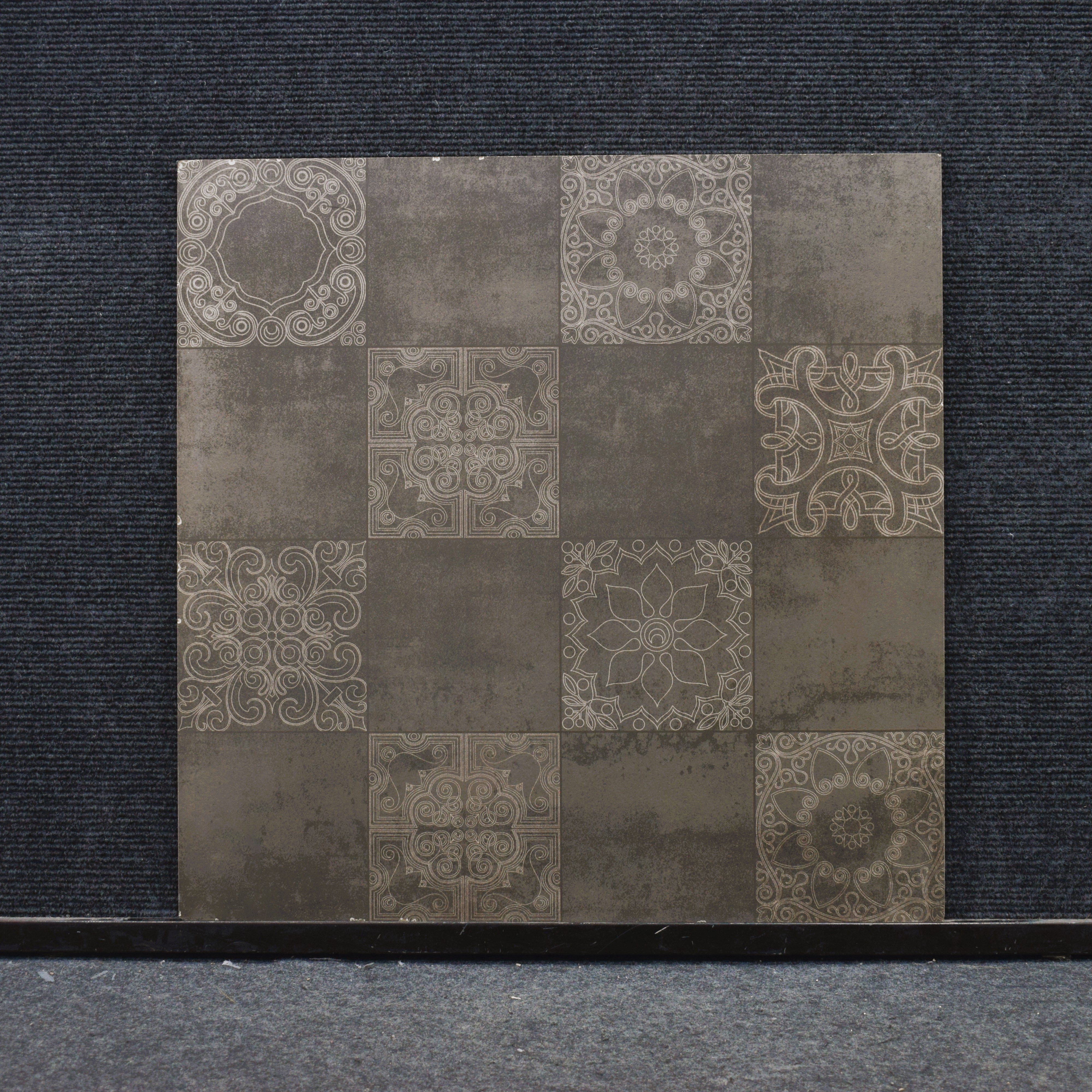 Moroccan Wall & Floor Tile TL 00889 B Fantasy Moka Highlighter 2 ft x 2 ft Carving Matte Finish Tile | Suitable For Balcony, Kitchen & Dining Area