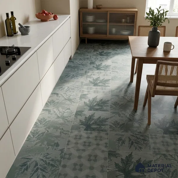 Moroccan Wall & Floor Tile TL 00896 B Jekorb Grey Decor 2 ft x 2 ft Matte Finish Vitrified Tile - 9 mm | Please Expect a Slight Variation of Pattern | Suitable For Accent/Feature Wall, Kitchen & Dining Area | Random Designs