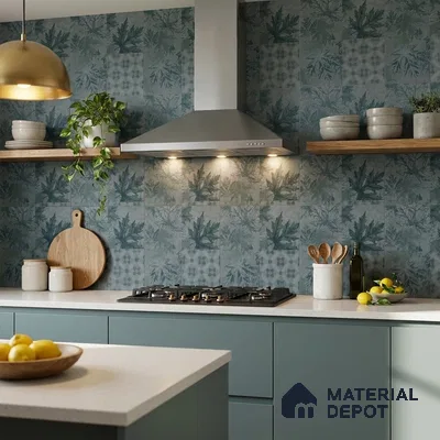 Moroccan Wall & Floor Tile TL 00896 B Jekorb Grey Decor 2 ft x 2 ft Matte Finish Vitrified Tile - 9 mm | Please Expect a Slight Variation of Pattern | Suitable For Accent/Feature Wall, Kitchen & Dining Area | Random Designs