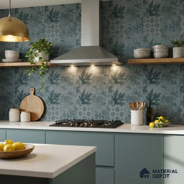 Moroccan Wall & Floor Tile TL 00896 B Jekorb Grey Decor 2 ft x 2 ft Matte Finish Vitrified Tile - 9 mm | Please Expect a Slight Variation of Pattern | Suitable For Accent/Feature Wall, Kitchen & Dining Area | Random Designs