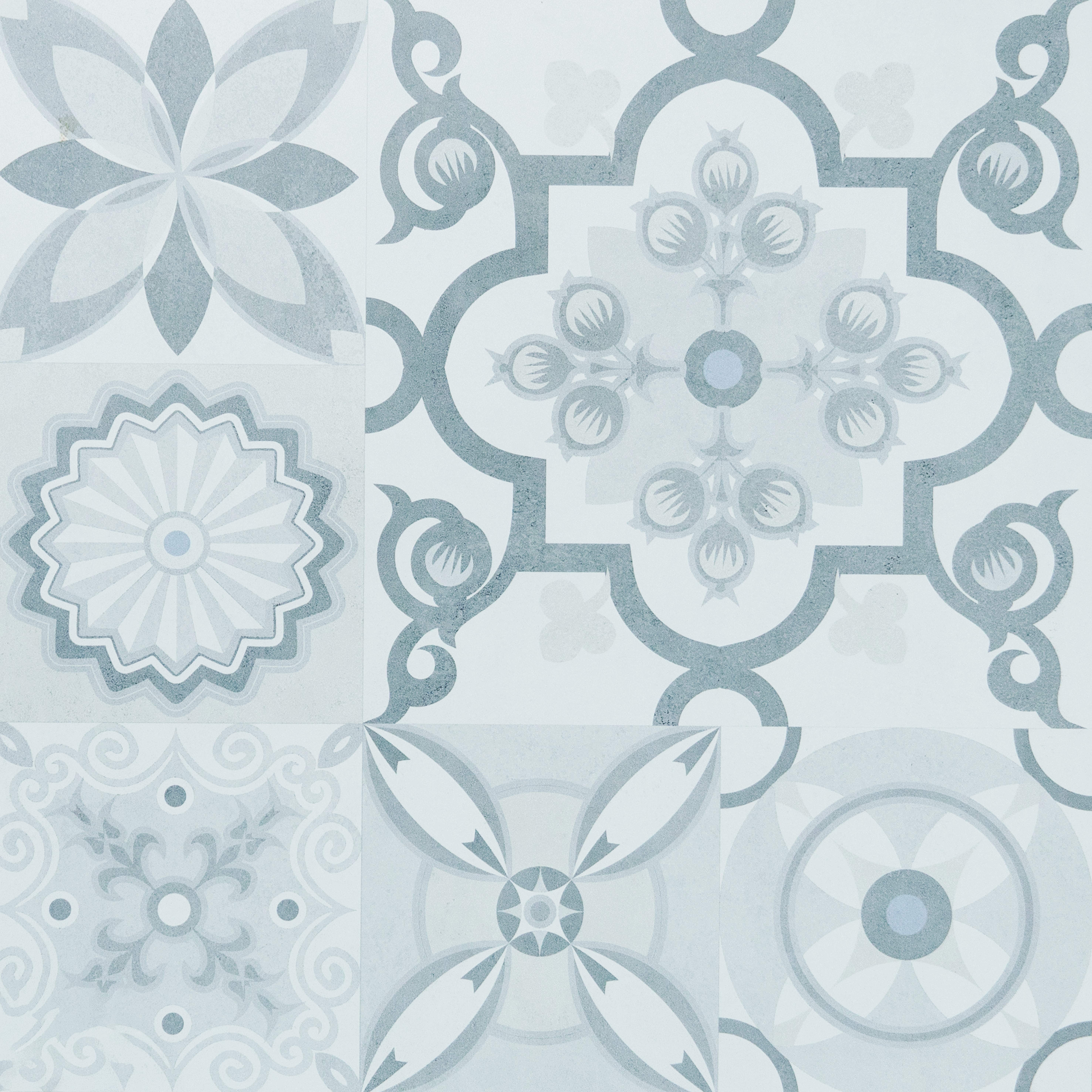 Moroccan Wall & Floor Tile TL 00900 Frazle 2 ft x 2 ft Matte Finish Vitrified Tile - 9 mm | Please Expect a Slight Variation of Pattern | Suitable For Balcony, Kitchen & Dining Area | Random Designs