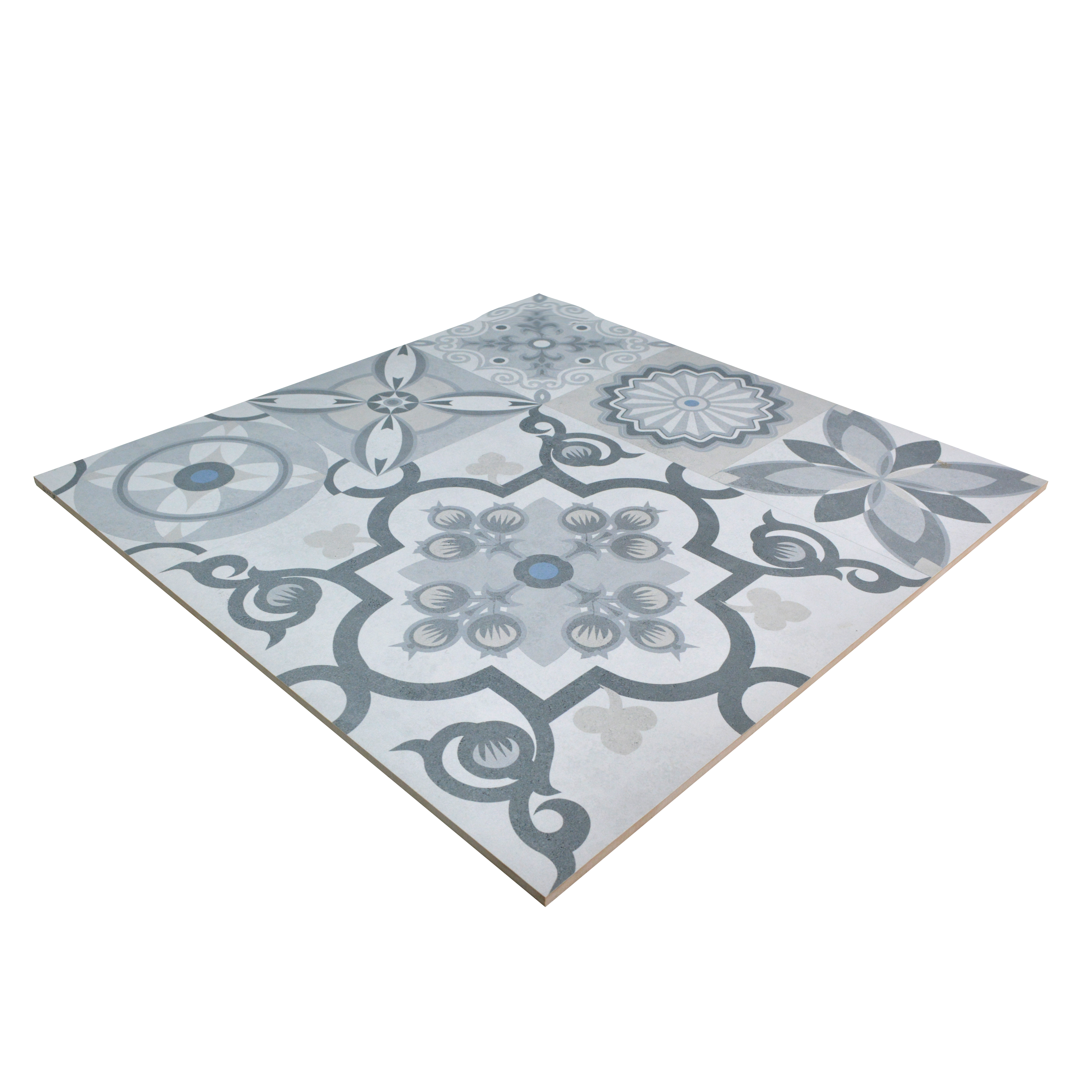 Moroccan Wall & Floor Tile TL 00900 Frazle 2 ft x 2 ft Matte Finish Vitrified Tile - 9 mm | Please Expect a Slight Variation of Pattern | Suitable For Balcony, Kitchen & Dining Area | Random Designs