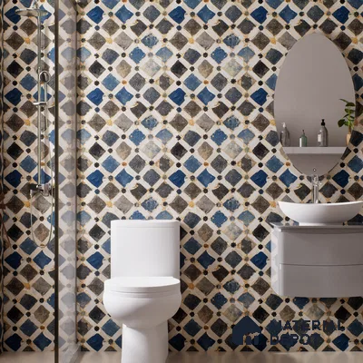 Moroccan Wall & Floor Tile TL 00901 Bogota 2 ft x 2 ft Matte Finish Moroccan Vitrified Tile - 9 mm | Please Expect a Slight Variation of Pattern | Suitable For Foyer, Balcony | Random Designs