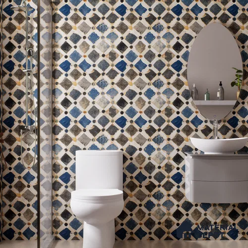 Moroccan Wall & Floor Tile TL 00901 Bogota 2 ft x 2 ft Matte Finish Moroccan Vitrified Tile - 9 mm | Please Expect a Slight Variation of Pattern | Suitable For Foyer, Balcony | Random Designs
