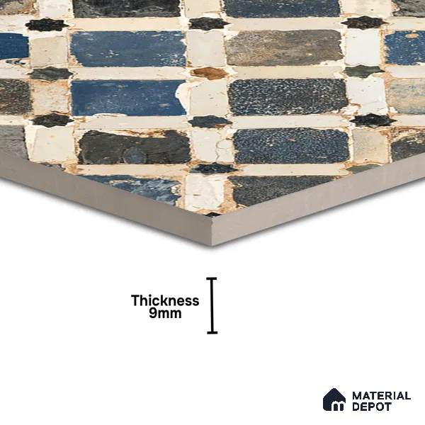 Moroccan Wall & Floor Tile TL 00901 Bogota 2 ft x 2 ft Matte Finish Moroccan Vitrified Tile - 9 mm | Please Expect a Slight Variation of Pattern | Suitable For Foyer, Balcony | Random Designs