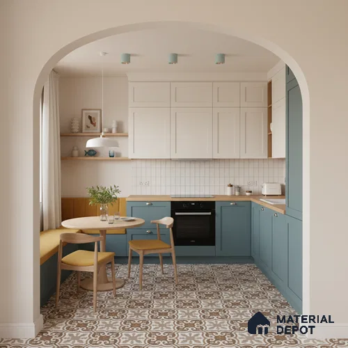 Moroccan Wall & Floor Tile TL 00907 Armeida 2 ft x 2 ft Matte Finish Vitrified Tile - 9 mm | Suitable For Kitchen, Foyer, Dining Area | Please Expect a Slight Variation of Pattern | Random Designs
