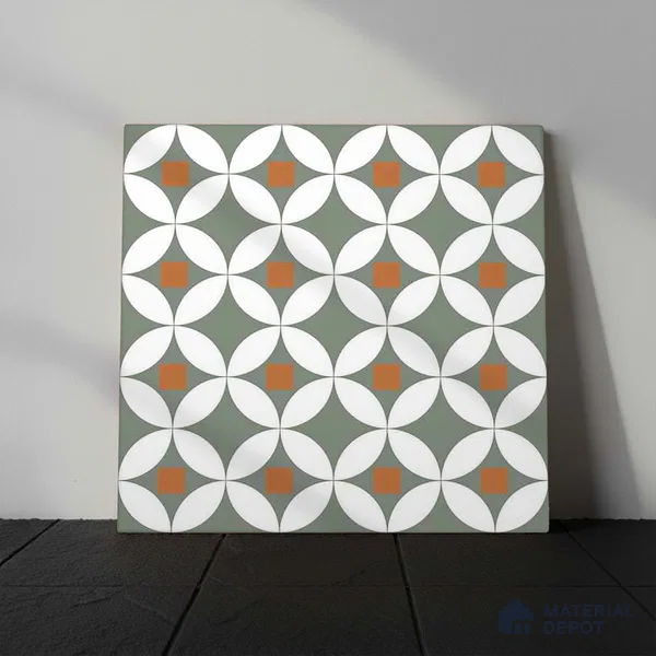 Moroccan Wall & Floor Tile TL 00909 Drift 2 ft x 2 ft Matte Finish Vitrified Tile - 9 mm | Please Expect a Slight Variation of Pattern | Suitable For Kitchen, Foyer, Dining Area | Random Designs