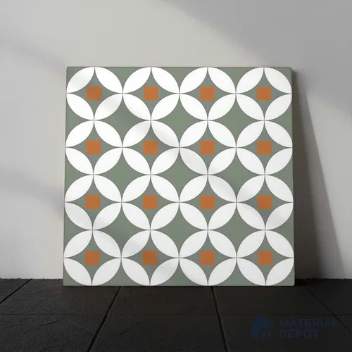 Moroccan Wall & Floor Tile TL 00909 Drift 2 ft x 2 ft Matte Finish Vitrified Tile - 9 mm | Please Expect a Slight Variation of Pattern | Suitable For Kitchen, Foyer, Dining Area | Random Designs