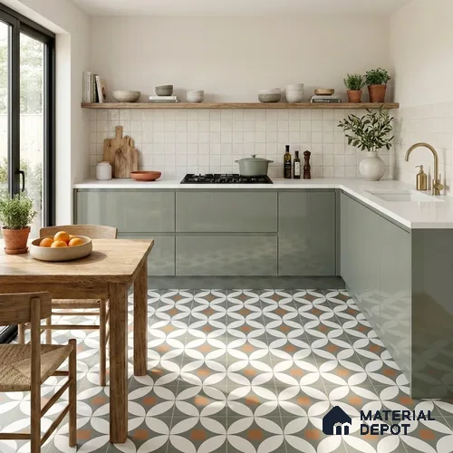 Moroccan Wall & Floor Tile TL 00909 Drift 2 ft x 2 ft Matte Finish Vitrified Tile - 9 mm | Please Expect a Slight Variation of Pattern | Suitable For Kitchen, Foyer, Dining Area | Random Designs | Image 07